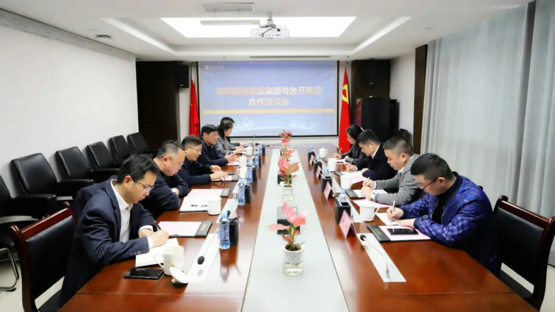 湖南联创控股九州jiuzhou（中国）与金开九州jiuzhou（中国）进行合作洽谈